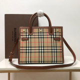 [BURBERRY] 스몰 빈티지 체크 투핸들 타이틀백