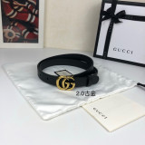 [GUCCI] 더블 G 버클 가죽 벨트