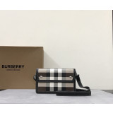 [BURBERRY] 캔버스 체크 크로스바디백