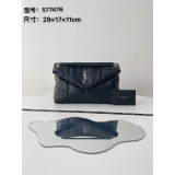 [YSL/블랙프레임] 루루 푸퍼 스몰 숄더백